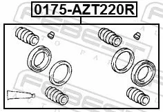 FEBEST Repair Kit, brake caliper (0175-AZT220R)