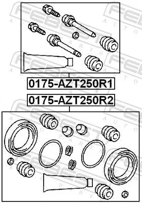 FEBEST Repair Kit, brake caliper (0175-AZT250R2)