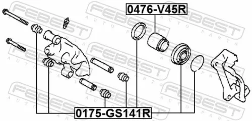 FEBEST Repair Kit, brake caliper (0175-GS141R)