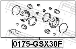 FEBEST Repair Kit, brake caliper (0175-GSX30F)