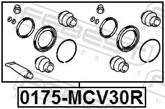 FEBEST Repair Kit, brake caliper (0175-MCV30R)