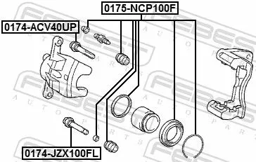 FEBEST Repair Kit, brake caliper (0175-NCP100F)