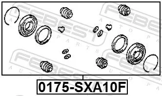 FEBEST Repair Kit, brake caliper (0175-SXA10F)
