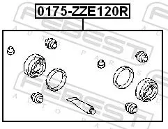 FEBEST Repair Kit, brake caliper (0175-ZZE120R)