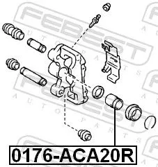 FEBEST Piston, brake caliper (0176-ACA20R)