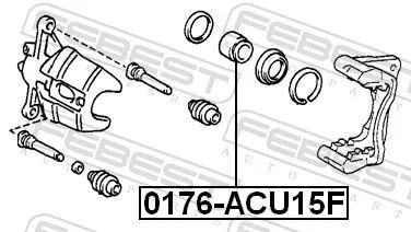 FEBEST Piston, brake caliper (0176-ACU15F)