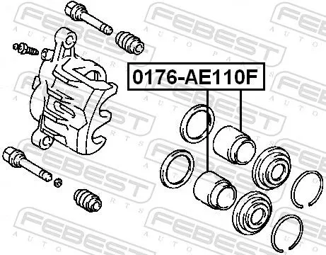 FEBEST Piston, brake caliper (0176-AE110F)