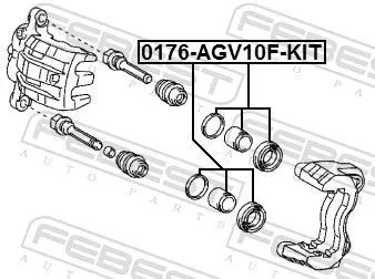 FEBEST Repair Kit, brake caliper (0176-AGV10F-KIT)