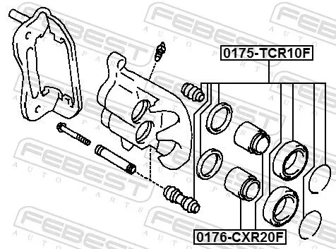 FEBEST Piston, brake caliper (0176-CXR20F)