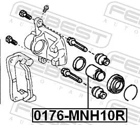 FEBEST Piston, brake caliper (0176-MNH10R)