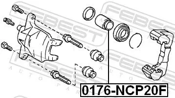 FEBEST Piston, brake caliper (0176-NCP20F)