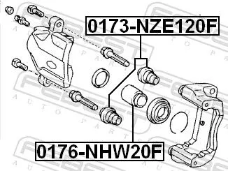 FEBEST Piston, brake caliper (0176-NHW20F)