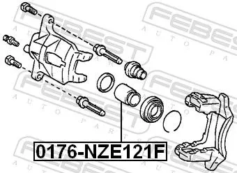 FEBEST Piston, brake caliper (0176-NZE121F)