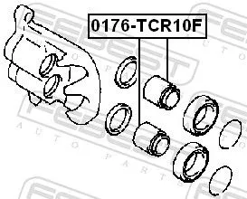 FEBEST Piston, brake caliper (0176-TCR10F)