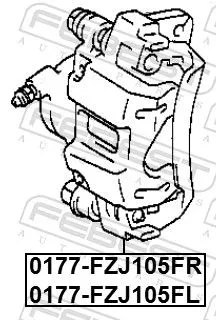 FEBEST Brake Caliper (0177-FZJ105FL)