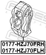FEBEST Brake Caliper (0177-HZJ70FLH)
