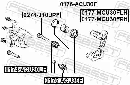 FEBEST Brake Caliper (0177-MCU30FRH)