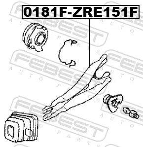 FEBEST Release Fork, clutch (0181F-ZRE151)