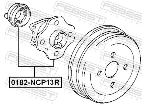 FEBEST Wheel Hub (0182-NCP13R)