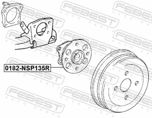 FEBEST Wheel Hub (0182-NSP135R)