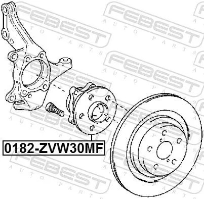 FEBEST Wheel Hub (0182-ZVW30MF)