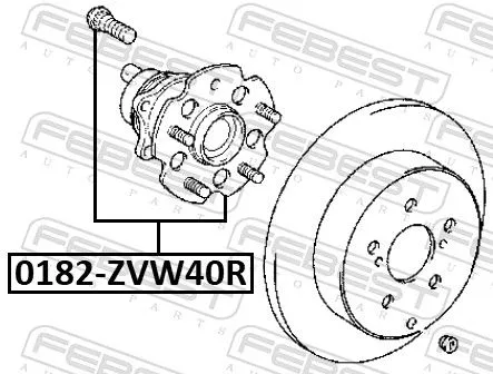 FEBEST Wheel Hub (0182-ZVW40R)