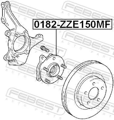 FEBEST Wheel Hub (0182-ZZE150MF)