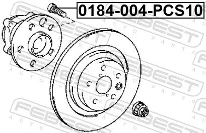 FEBEST Wheel Stud (0184-004-PCS10)