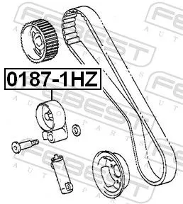 FEBEST Tensioner Pulley, timing belt (0187-1HZ)