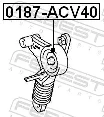 FEBEST Tensioner Pulley, V-ribbed belt (0187-ACV40)