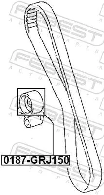 FEBEST Tensioner Pulley, timing belt (0187-GRJ150)