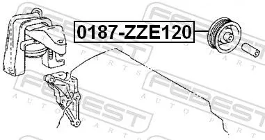FEBEST Deflection/Guide Pulley, V-ribbed belt (0187-ZZE120)
