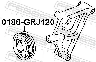 FEBEST Deflection/Guide Pulley, V-ribbed belt (0188-GRJ120)
