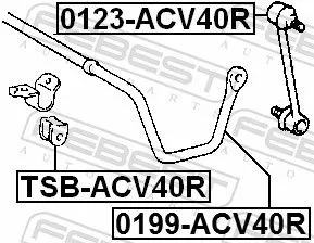 FEBEST Stabiliser Bar, suspension (0199-ACV40R)