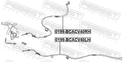 FEBEST Cable Pull, parking brake (0199-BCACV40RH)