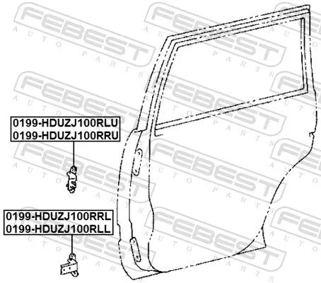 FEBEST Door Hinge (0199-HDUZJ100RRL)