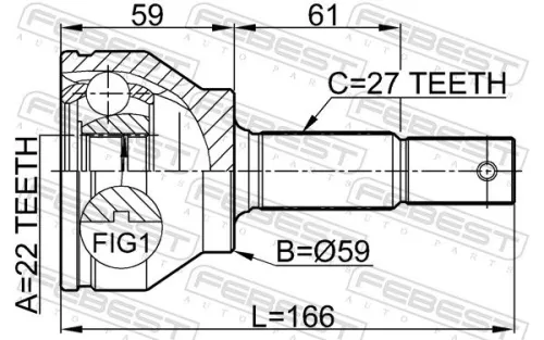 FEBEST Joint Kit, drive shaft (0210-FX35)