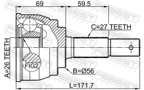 FEBEST Joint Kit, drive shaft (0210-L30)