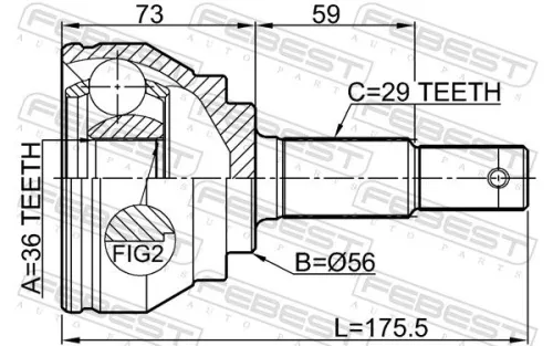 FEBEST Joint Kit, drive shaft (0210-V42)