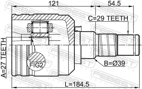 FEBEST Joint Kit, drive shaft (0211-A32MTLH)