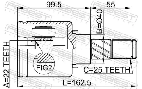 FEBEST Joint Kit, drive shaft (0211-B10ATRH)