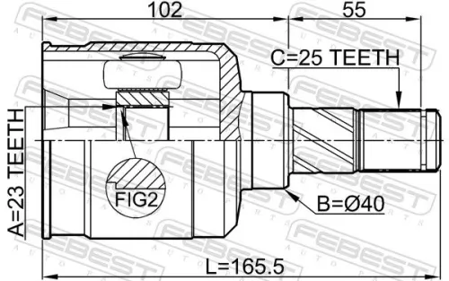 FEBEST Joint Kit, drive shaft (0211-B15LH)