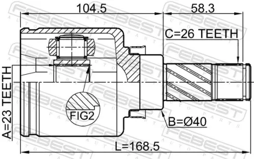 FEBEST Joint Kit, drive shaft (0211-C11LH)
