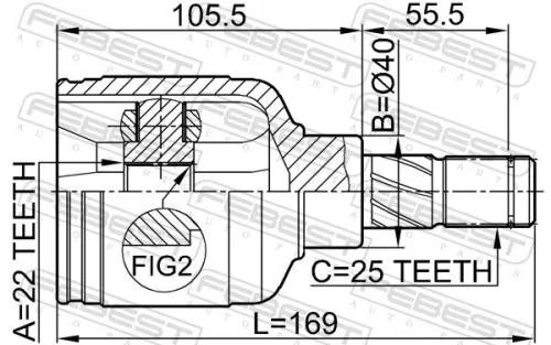 FEBEST Joint Kit, drive shaft (0211-EP16)