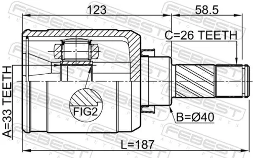 FEBEST Joint Kit, drive shaft (0211-J10F6LH)