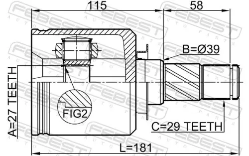 FEBEST Joint Kit, drive shaft (0211-J32LH)