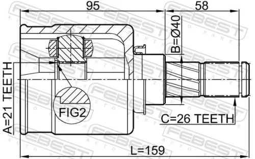 FEBEST Joint Kit, drive shaft (0211-K12)