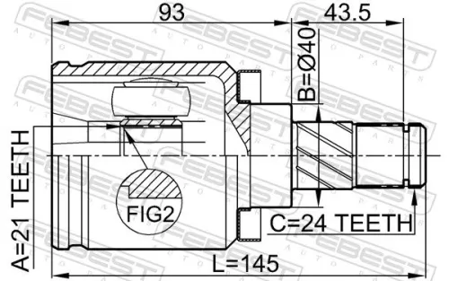 FEBEST Joint Kit, drive shaft (0211-QG15)