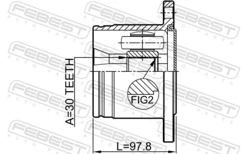 FEBEST Joint Kit, drive shaft (0211-R51R)