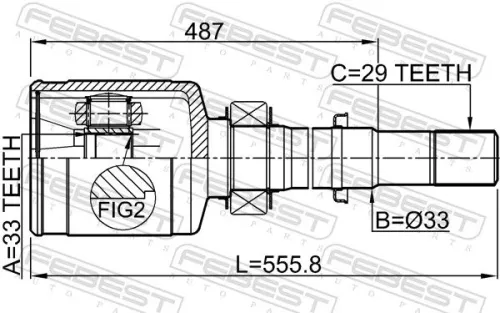 FEBEST Joint Kit, drive shaft (0211-T31MTRH)
